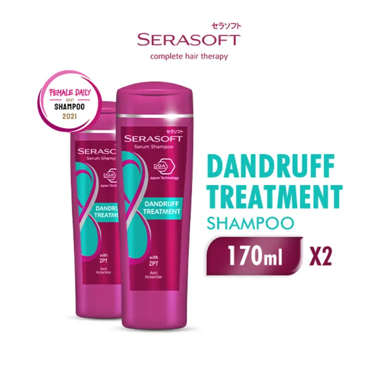 [Paket isi 2] Serasoft Shampoo Dandruff Treatment Botol 170ml