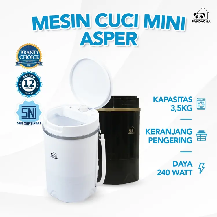 Pandaoma Mesin Cuci Mini Asper Mesin Cuci Mini Portable Kapasitas 3,5kg