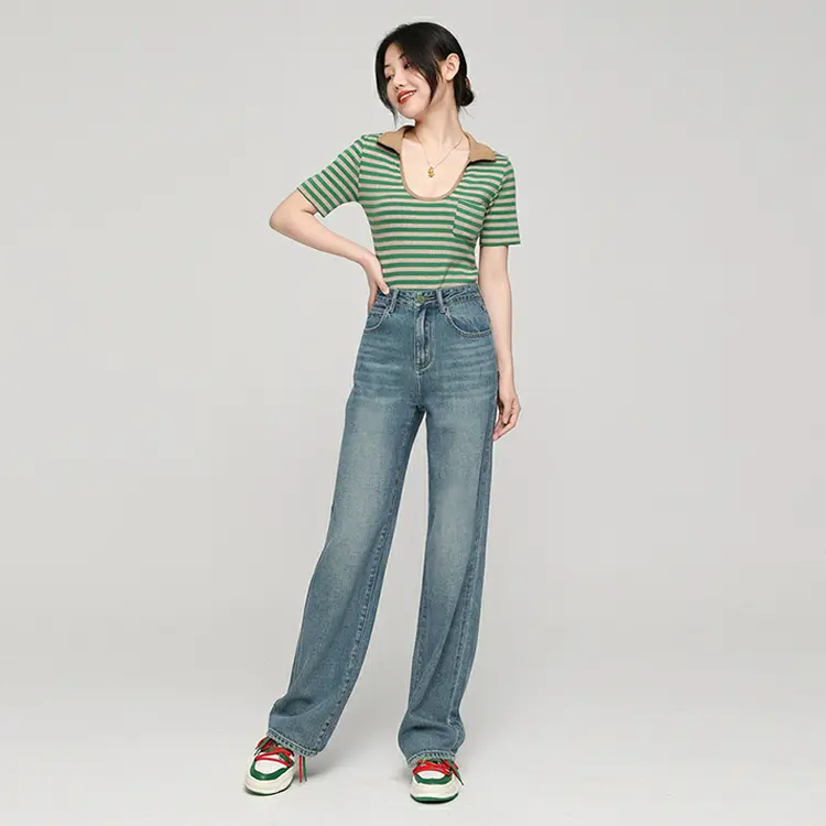 Denim Celana Jeans Biru Panjang Basic Premium Celana Lepis Wanita Celana Wanita Kulot Highwaist Kualitas Import Korea Style Celana Cewek Boyfriend Jeans Baggy Jeans Loose