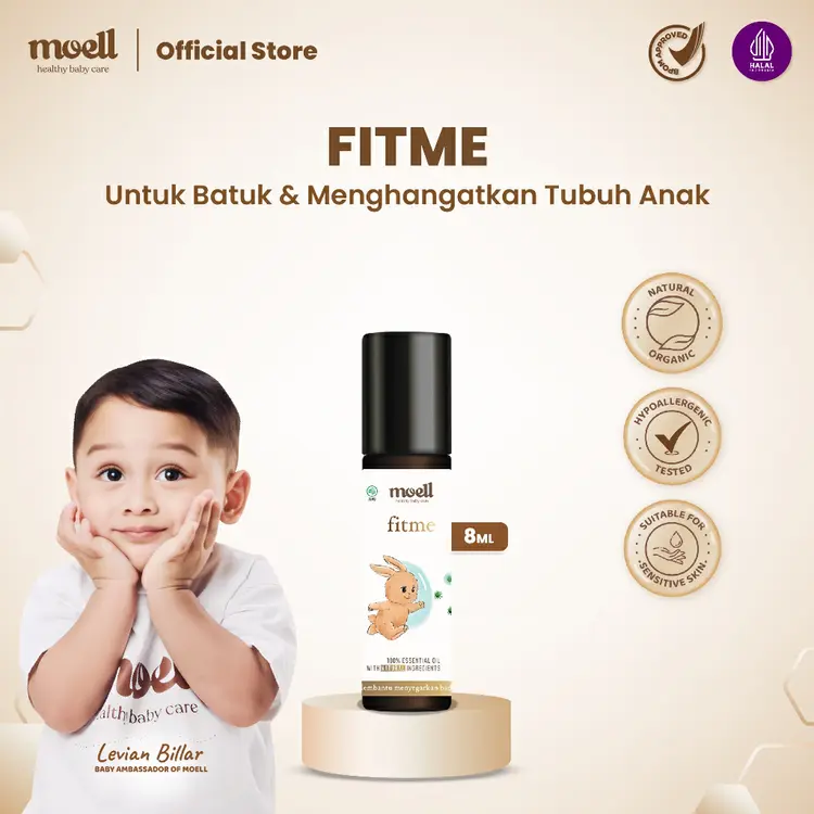 Moell Fitme Natural Essential Oil 8ml - Bantu Menyegarkan Tubuh Anak - BPOM