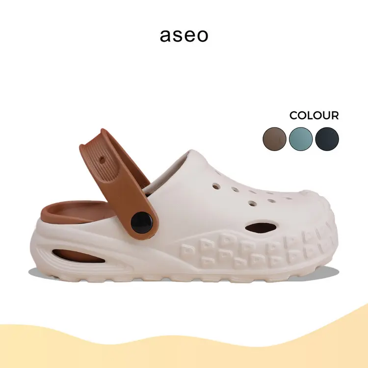 Aseo Sandal Pria Wanita Baim Clog Terbaru Slip on Bahan EVA Kodok Import Anti Slip Rubber Lucu H175