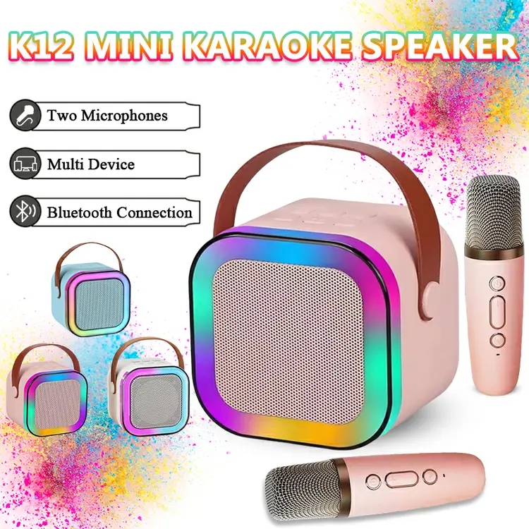 [COD] Bluetooth Speaker Wireless Karaoke Kualitas Suara Super With MIC RGB Light Mini Speaker