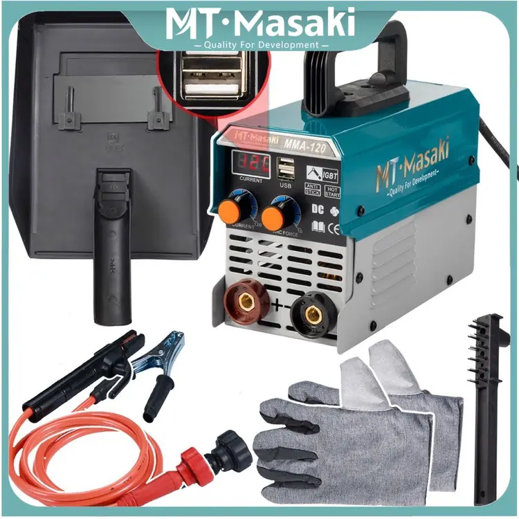 MTMASAKI Portabel Mesin Las MMA 120A IGBT 