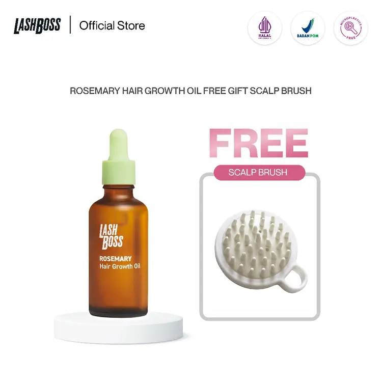 [Special] LASHBOSS Rosemary Hair Growth Oil + Free Scalp Brush 