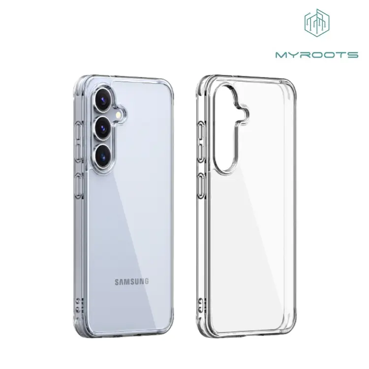 Myroots Clear Case Untuk Samsung S25 S24 S23 S22 S21 S20 EDGE FE Ultra +Plus Soft Tpu Casing Protector Camera