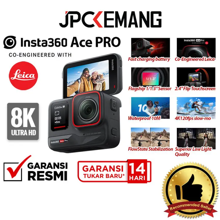 Insta360 Ace Pro 8K / Insta360 Ace 6K UHD Leica Action Camera Insta 360 Action Cam Garansi Resmi