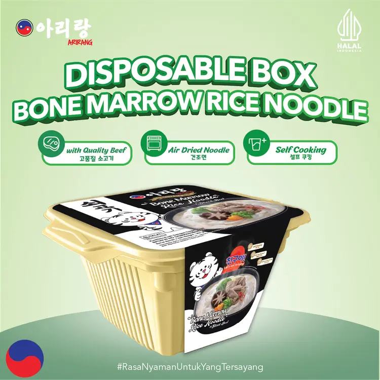 Arirang Self Cooking Disposable Box Bone Marrow + Sendok Keramik
