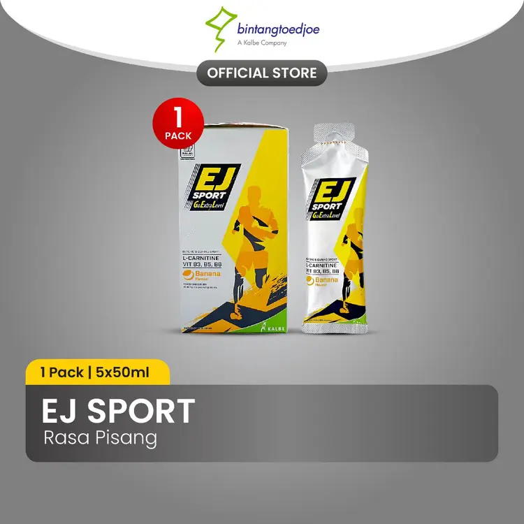 NEW! EJ Sport Sachet Banana Pack (5 sachet) - Energy Gel