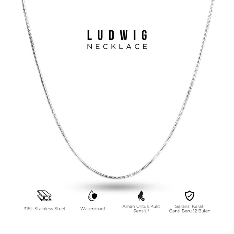 PROJECT NINETYSEVEN - LUDWIG Necklace - Kalung Titanium Pria Wanita Anti Karat