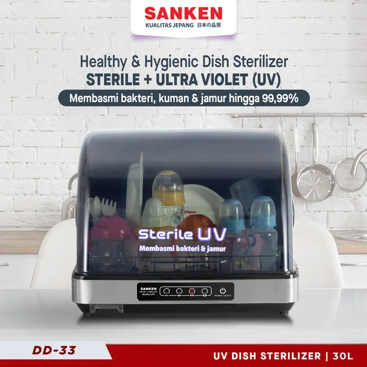 Sanken Dish Dryer Sterilizer Alat Steril Peralatan Makan DD-33UV