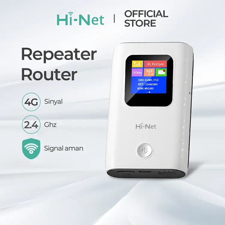 HI-NET Modem Wifi 4G LTE dengan bank daya 6000mAh wifi portabel