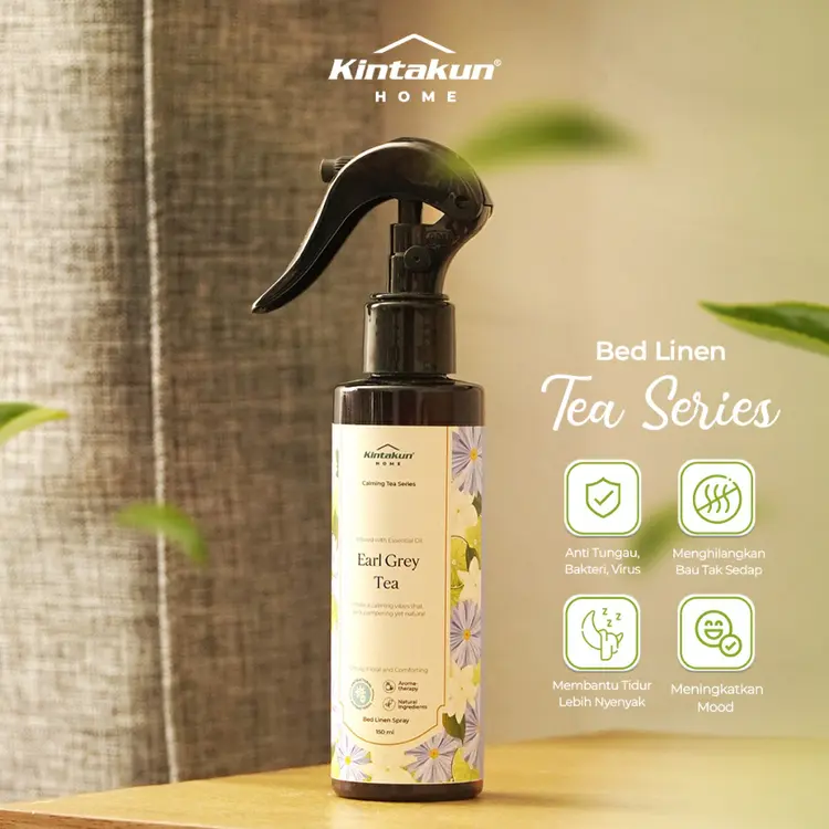 Kintakun Home Bed Linen Spray Anti Bakteri & Tungau Aromaterapi Tea Series