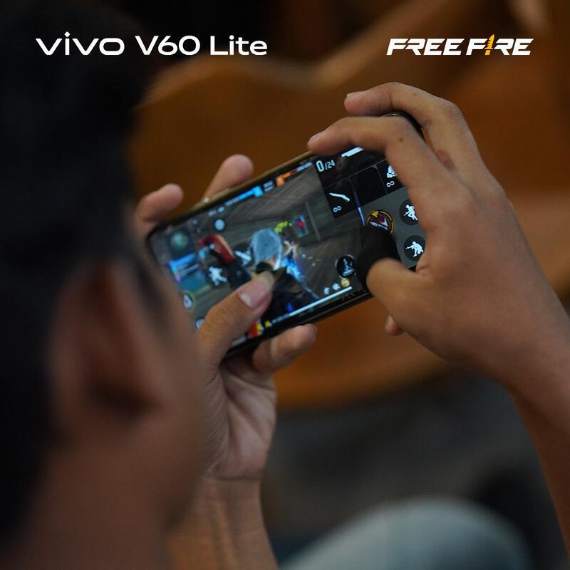 May be an image of phone and text that says "vivo V60 vivoV60Lite Lite FREEFIRE"
