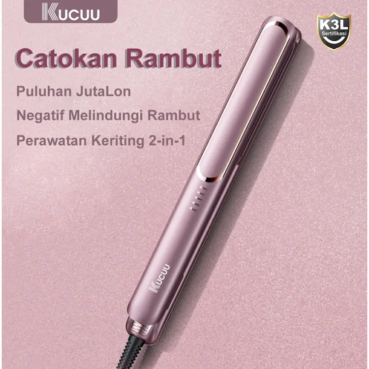 KUCUU Catokan Rambut catokan curly catok  2 in 1 Hair Straightener  Pemanasan Cepat Dalam 10 Detik