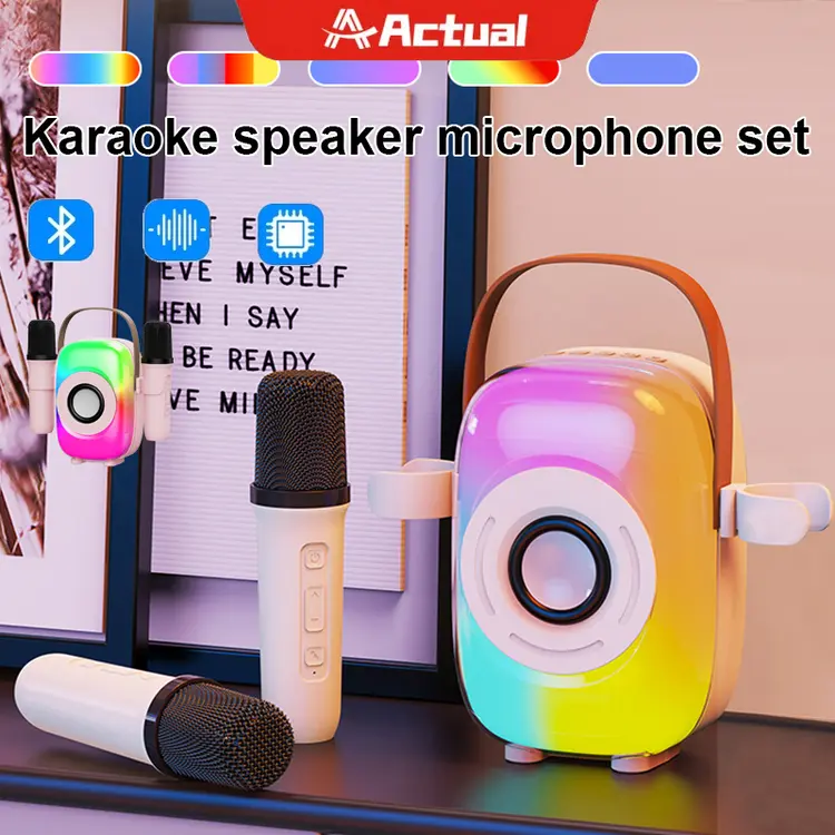 Actual 【COD】Bluetooth Mini Speaker Karaoke Speaker Portable with MIC Bluetooth MP3 Player Full Bass Wireless Karaoke