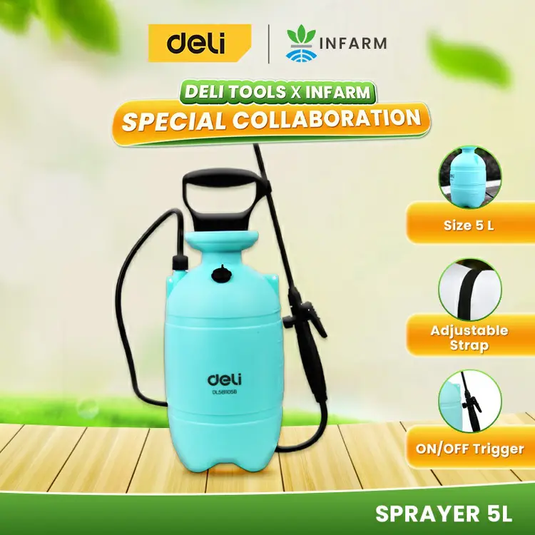 Deli Tools Sprayer / New Model Semprotan Tanaman Deli Kapasitas 5 Liter & 3 Liter Desain Tas Kuat EDL581105B / EDL581103B