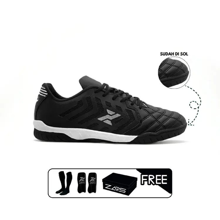 Zars - Sepatu Futsal Evo Infinity V2 IN Black/White Original