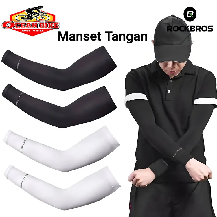ROCKBROS Manset Tangan Sepeda Anti UV Outdoor Arm Sleeve XT9002BK Manset Tangan Lari Outdoor