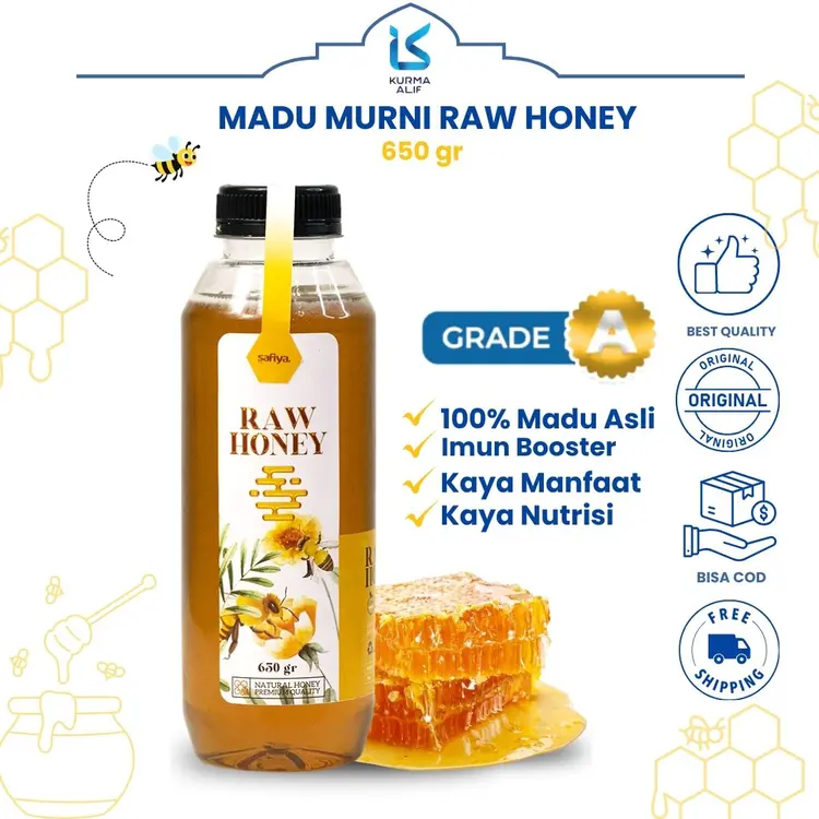 Madu Murni Asli Safiya  650 gr Herbal Premium Original