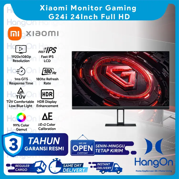 Xiaomi G24i Monitor Gaming 23.8 Inch HDR Display 1080P 180Hz Fast IPS