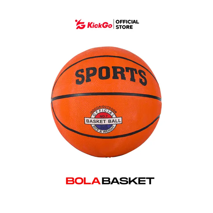 KickGo Bola Basket Basketball Olahraga Basket Free Pentil Ukuran Size 5 dan 7