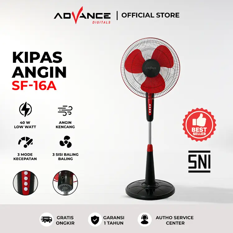 Advance SF-16A Kipas Angin 16" Berdiri Stand Fan Votre Garansi Resmi 1 Tahun