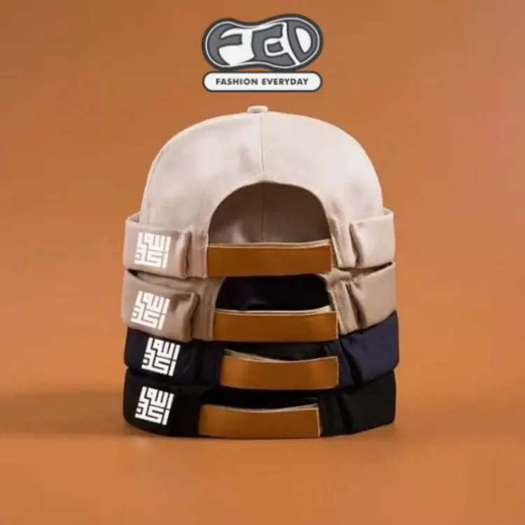 FED Topi Pria Dewasa Peci UAS (Miki Hat) Logo Kaligrafi Muslim Kualitas Import