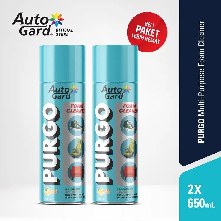 AutoGard - Purgo Multipurpose Foam Cleaner 650 mL x2 Pembersih Interior Mobil Sofa Sepatu Jok Motor