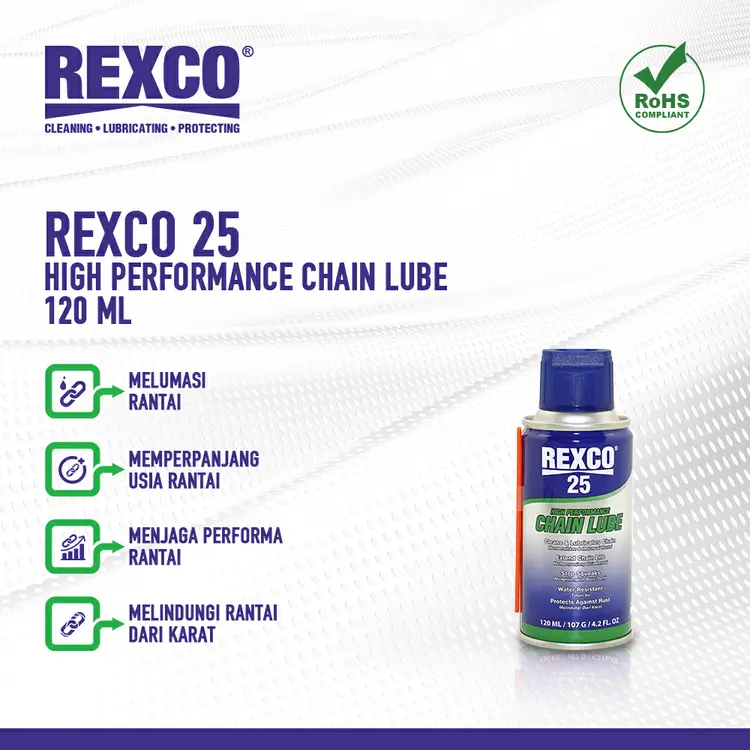 Chain Lube Pelumas Semprotan Minyak Rantai Rexco25 Rexco 25 120 ML