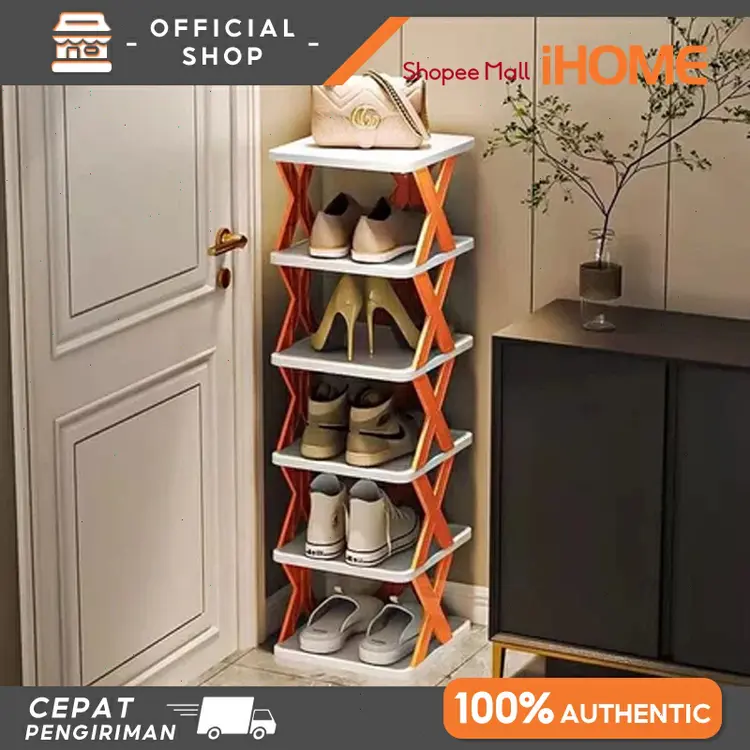 IHOME Rak Sepatu 9 Susun Tempat Sandal Serbaguna Rak Silang Murah Portable Rak Sandal Estetik Serbaguna