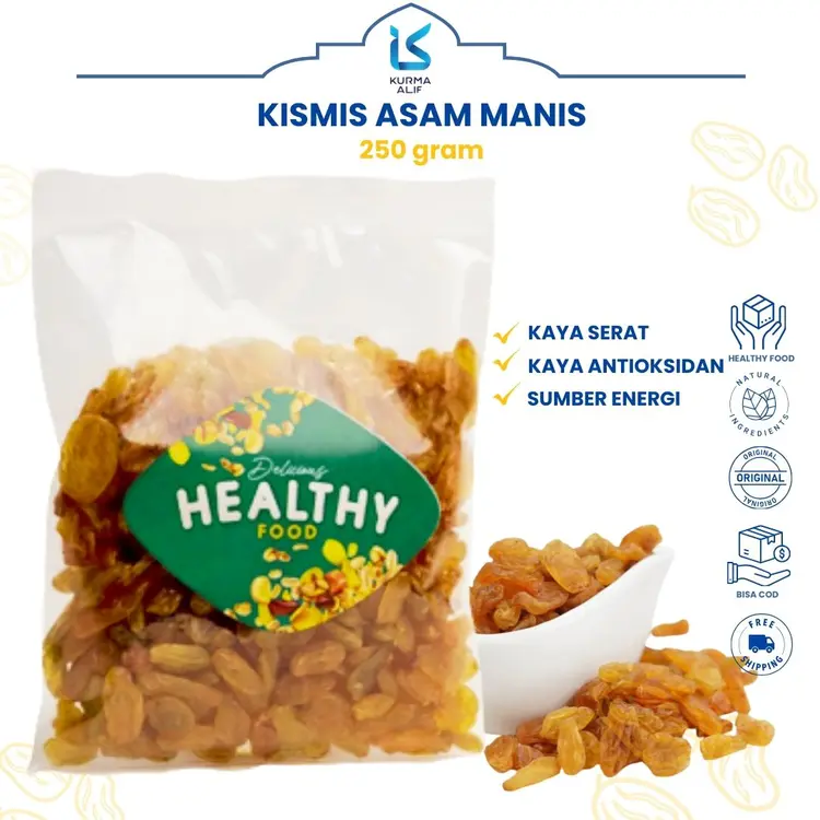 Kismis Asam Manis 250 gram Golden Raisin Kismis Arab Oleh Oleh Haji Umroh