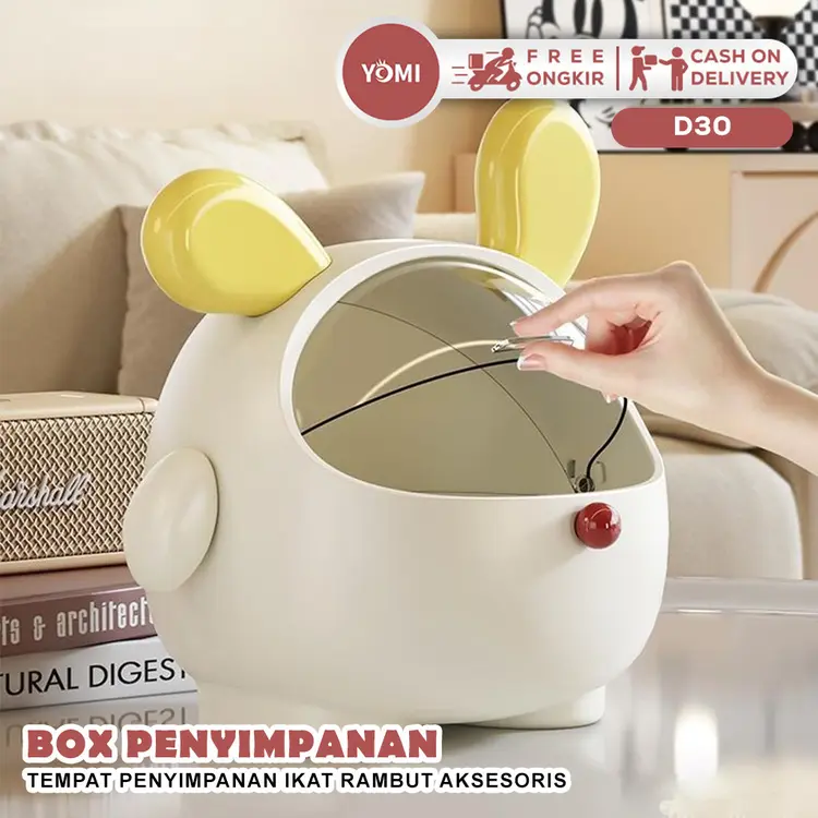 YOMI Storage pita D30/box penyimpanan ikat rambut/ kotak Jepit Rambut Anak/ Rak Kosmetik/ Rak Make Up / Rak Organizer Kosmetik