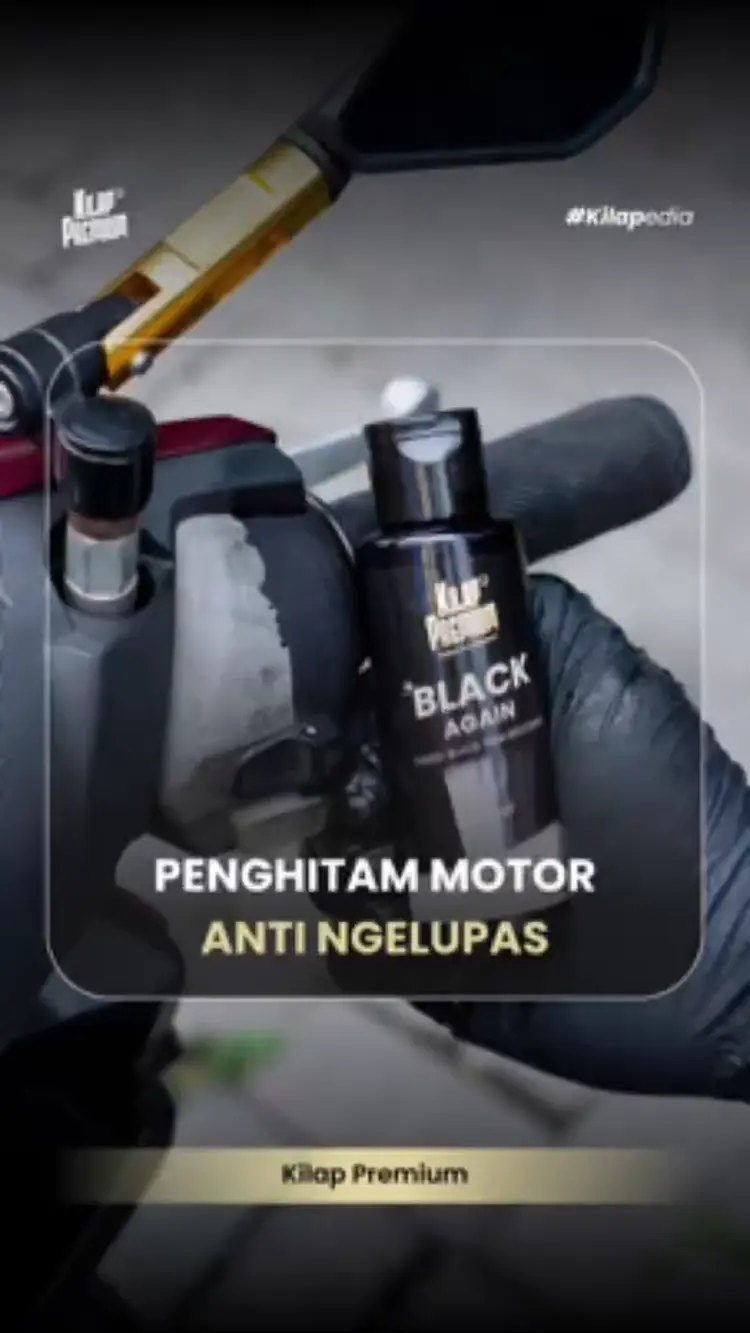 Black Again | Kilap Premium - Penghitam Body Motor Mobil Spakbor Part Plastik Kusam Dashboard Non Permanen, Penghitam Body Kasar Mobil, Perawatan Kendaraan, Efek Daun Talas