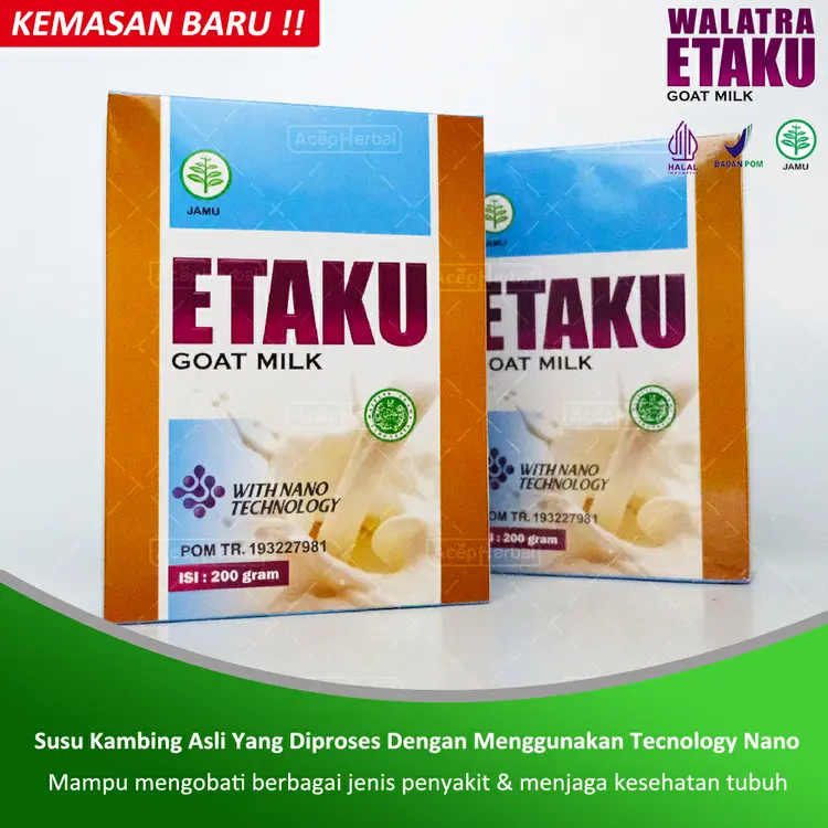 Walatra Etaku Goat Milk Susu Kambing Etawa Bubuk Susu Kesehatan Tinggi Kalsium HALAL