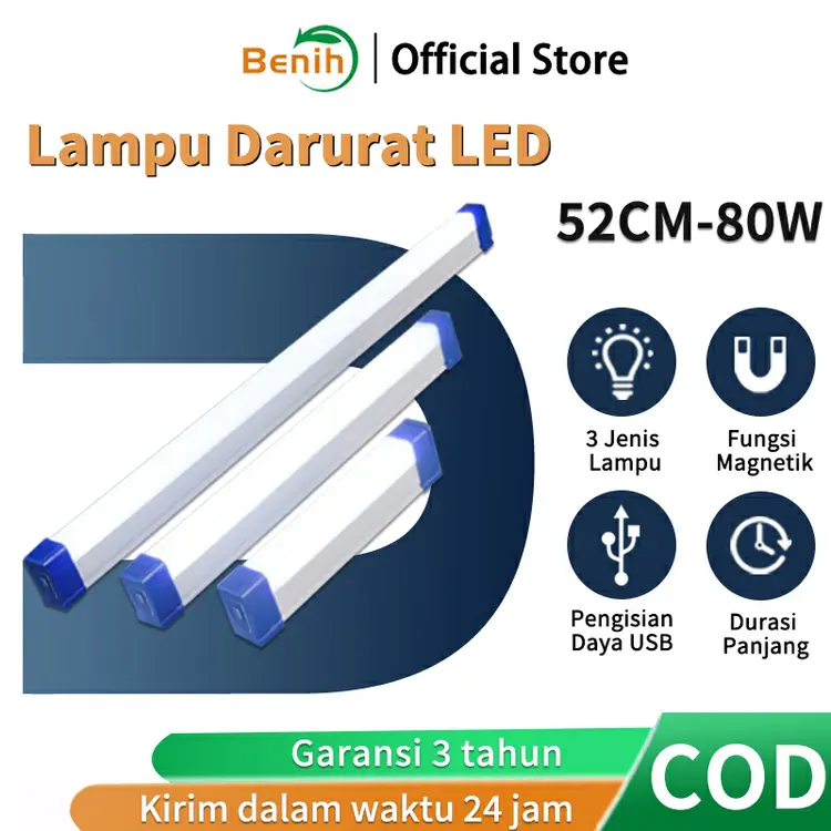 Benih Lampu Neon led Garansi 3 tahun usb bolam let portable emergency lampu