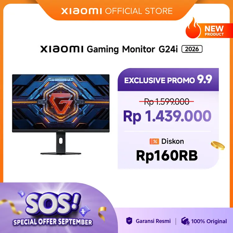 Xiaomi Gaming Monitor G24i 2026 | Fast IPS FHD Resolution | Faster Refresh Rate 200Hz | 1ms GTG Response Time | Free-Sync Premium [Official Store]