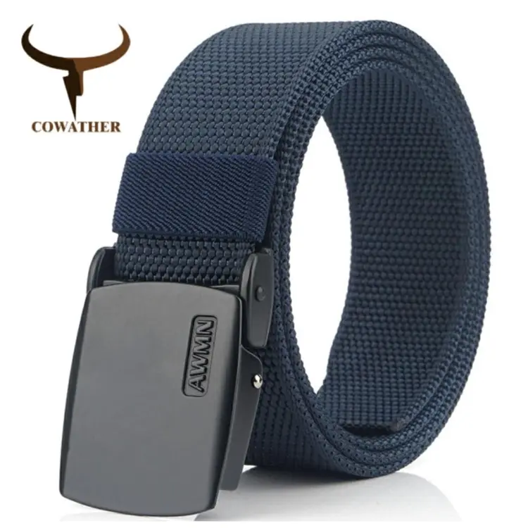 Cowather Ikat Pinggang Pria Canvas Sabuk Casual Nylon Premium Cw-04