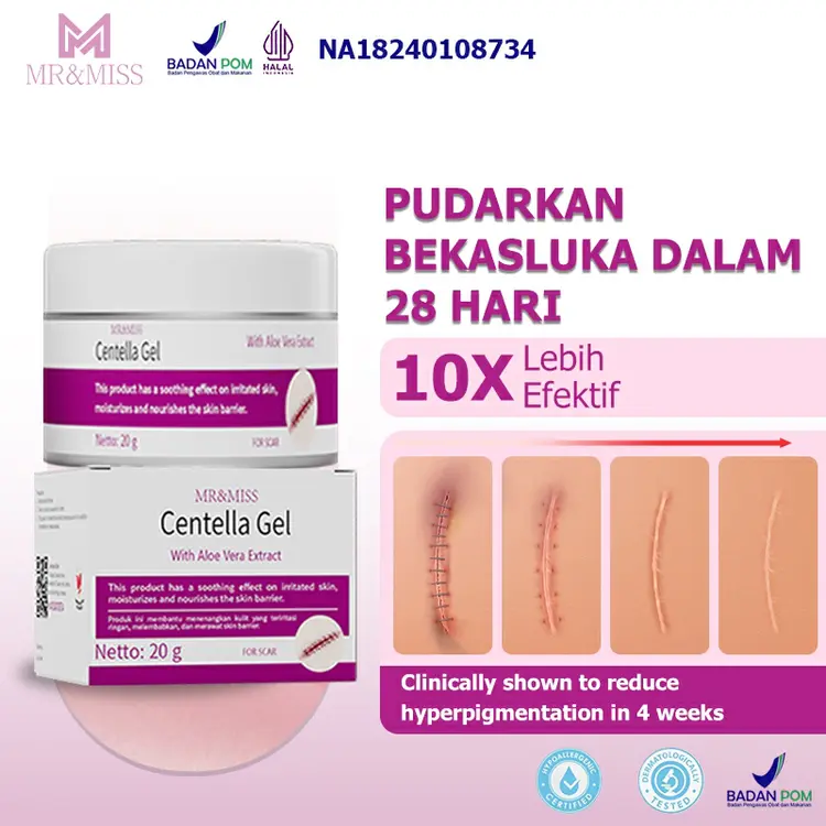 MR&MISS Cream Penghilang Bekas Luka Koreng 20Gr - Menghilangkan Bekas Luka Mengatasi Bekas Luka Menghitam, Stretch mark ,Kulit Kusam, Warna kulit Tidak Merata