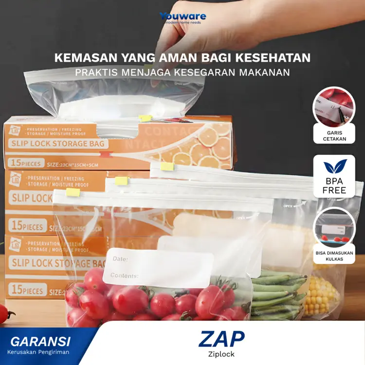 Youware - ZAP Plastik Ziplock Makanan Food Grade BPA Free Anti Tumpah