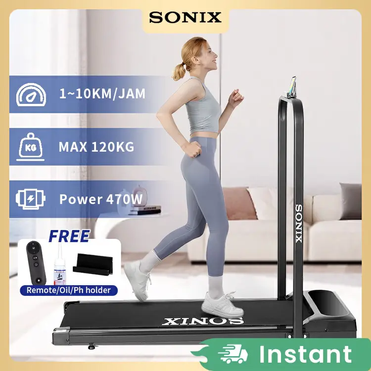 Sonix Treadmill STR01 Running Mat Listrik Lipat Treadmill Elektrik Alat Fitness Walking Pad Small Foldable Ultra Quiet Indoor Home Fitness Equipment