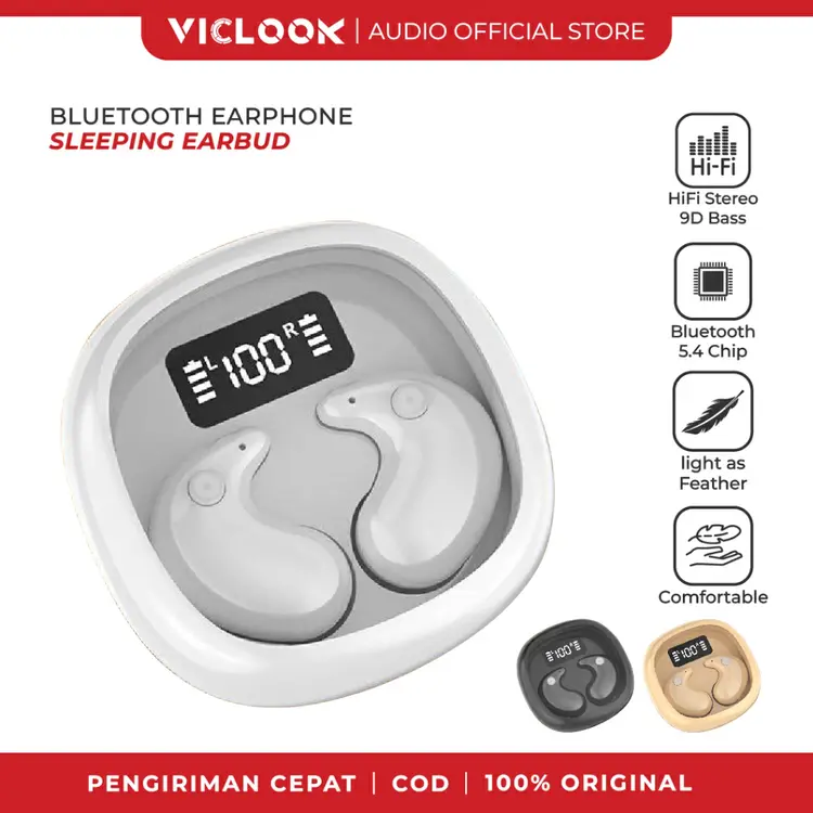 VICLOOK Sleep Headset Bluetooth Earphone Wireless TWS Bluetooth V5.4