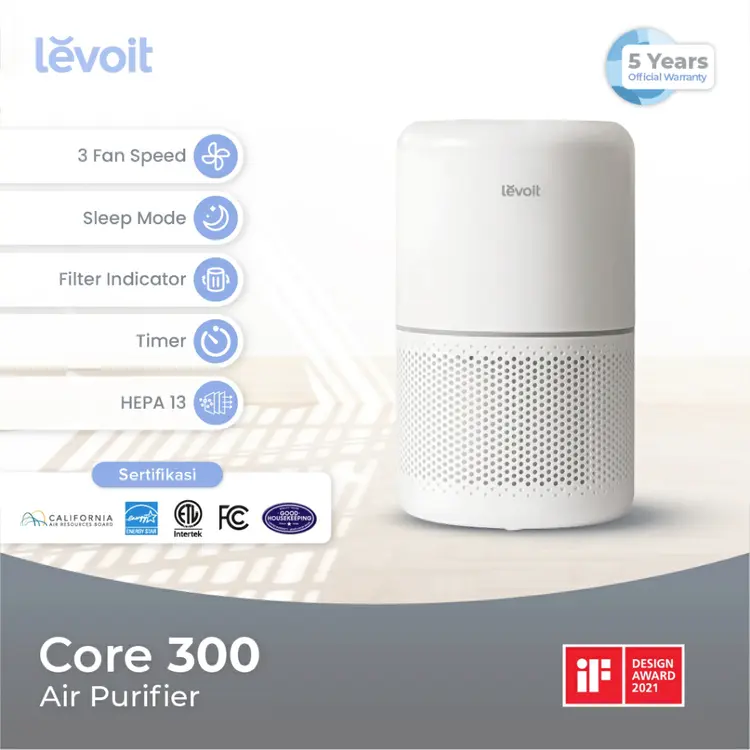 Levoit Air Purifier Core 300 True HEPA Original Filter H13 Pembersih Udara