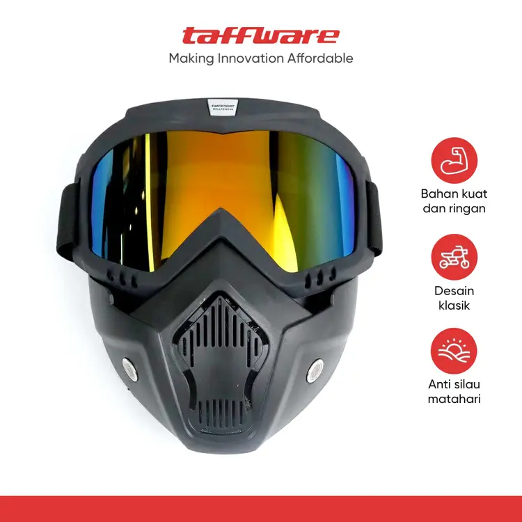 TaffSPORT BOLLFO Kacamata GM Retro Anti Glare Windproof