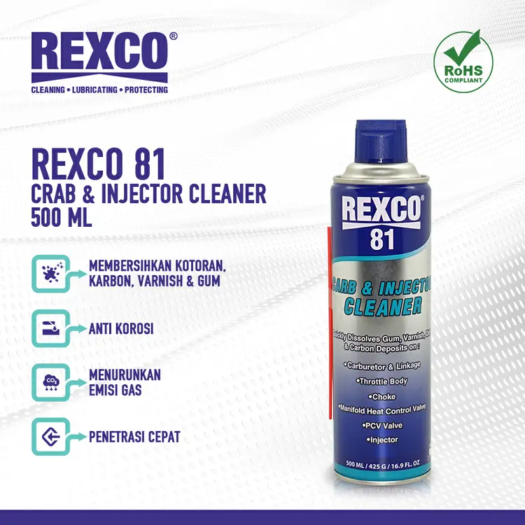 Rexco 81 Pembersih Karburator dan Injektor (Cleaner)dengan Anti Korosi - 500ml