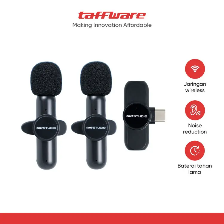 TaffSTUDIO Mikrofon Portable Wireless Lavalier Mic USB Type-C - G10