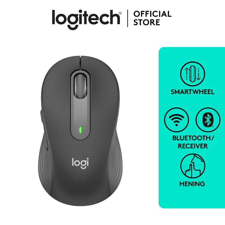 Logitech Signature M650 L Wireless Bluetooth Silent Mouse - Graphite