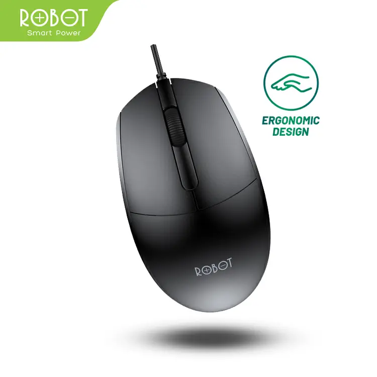 ROBOT M102 Mouse Kabel Optical – Mouse Kantor USB Wired untuk Laptop & PC – Garansi Resmi 1 Tahun