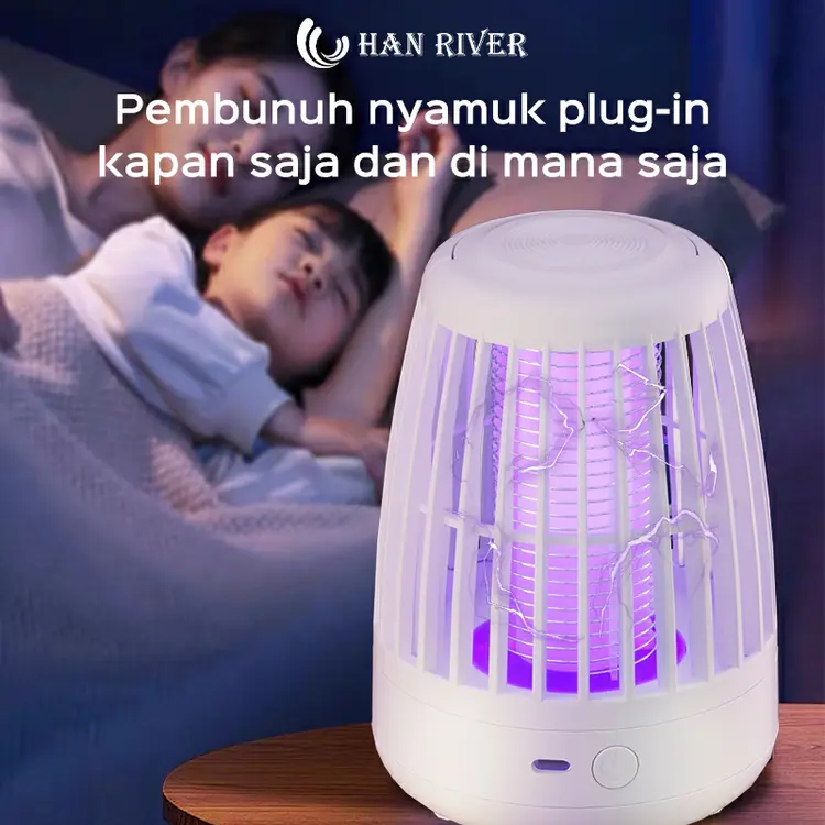 HAN RIVER Lampu Nyamuk Pembasmi Nyamuk Serangga Elektrik Perangkap Pembasmi HRMWD02