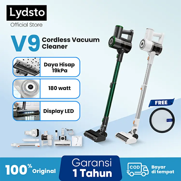 Lydsto V9/V9 PRO Penyedot Debu 19Kpa Vacum Cleaner Tanpa Kabel Cordless Vacuum Cleaner portable