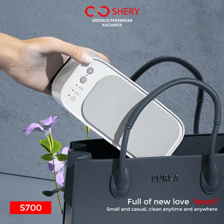 SHERYACC Mesin Pembersih Kacamata Ultrasonic Smart Cleaner Pembersih kacamata Mesin Pembersih Perhiasan Ultrasonic Smart S700 - S760 - S900- S400